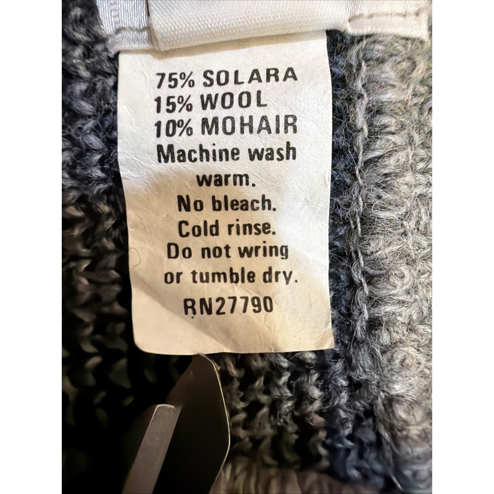 VTG London Fog Mens Argyle V-Neck Sweater Gray Solara, Wool, Mohair USA 80's/90s - Picture 5 of 10